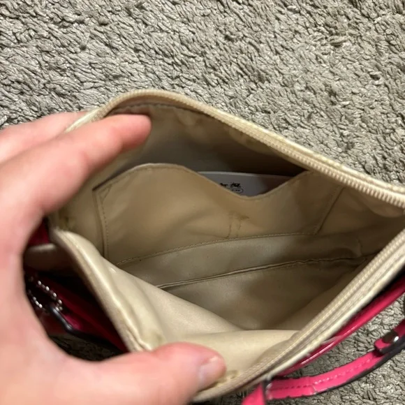 Coach Classic Monogram Wristlet with Pink Detailing Purse Wristlet - Picture 7 of 9